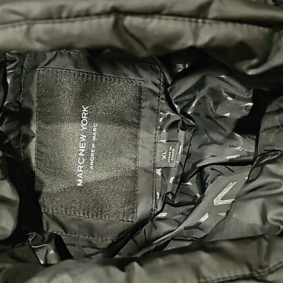 Marc New York Andrew Marc lightweight black puffer jacket like new Men XL - Picture 2 of 8